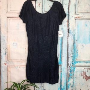 NWT Free People Textured Navy Dress